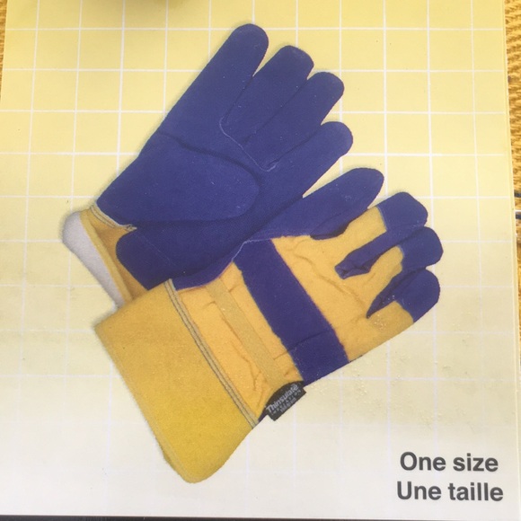 Condor Split Leather Cowhide Heavy Lined Industrial Work Gloves - Picture 2 of 9